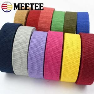 4 미터 1.3mm 두꺼운 코 튼 웨 빙 테이프 20-50MM 배낭 스트랩 밴드 의류 리본 벨트 DIY 바느질 장식 액세서리