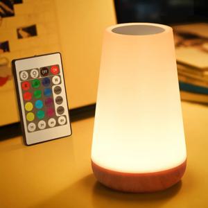 13 RGB 색상 어린이를위한 LED 야간 조명 아기 침실 장식 디 밍이 가능한 터치 램프 휴대용 충전식 침대 옆 테이블 램프