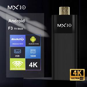 울트라 HD 4K 안드로이드 TV 스틱 MX10-F3 스틱 미니 홈 TV 스틱 H313 쿼드 코어 지원 2.4/5G 듀얼 와이파이 2GB 램 16GB 롬