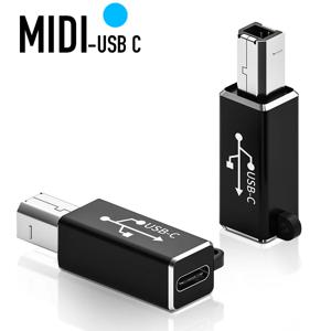 USB-C 타입 C 암-USB-B 수 어댑터 (프린터 스캐너 컨버터용) MIDI 컨트롤러 키보드용 USB-C 데이터 전송 어댑터