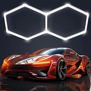 VASTFIRE 벌집 육각형 LED 천장 조명 6500K 색온도 슈퍼 밝음, 차고, 체육관, 4S 작업장에 적합