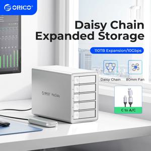 오리코 타입-C 10Gbps HDD 도킹 스테이션 RAID 지원 150W 전원 애플 기기용 5베이 DAS 스튜디오 시리즈 3.5인치