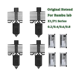 오리지널 X1/P1 시리즈 핫엔드 키트 강화강철 노즐 0.2/0.4/0.6/0.8mm (밤부랩 X1C X1 P1P P1S 3D 프린터 부품용)