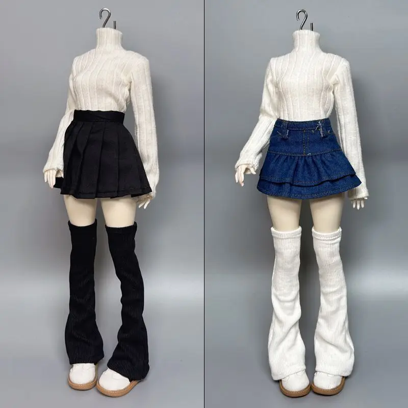 인형 없음, 새로운 30/45/60cm 인형 옷 1/3 1/4 1/6 Bjd 인형용 하이넥 골지 스웨터 Diy 소녀 장난감 드레스업 인형 액세서리
