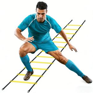 300cm 민첩성 사다리, 속도 훈련 및 스포츠 유연성 향상을 위한 나일론 스트랩, 축구 훈련 에너지 사다리 장비