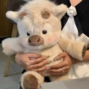 사랑스러운 하이랜드 카우 플러시 장난감 40cm - 포옹하기 좋은 달리는 소 인형, 고급 부드러운 원단으로 제작, 편안한 동반자