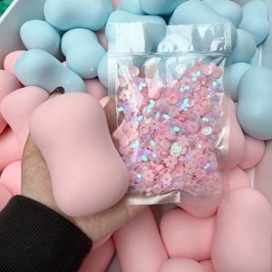 수제 시뮬레이션 비누 모양 크리스피 스트레스 볼 - 피젯 스퀴즈 볼 라운드 블록 ASMR 성인 불안 완화 장난감
