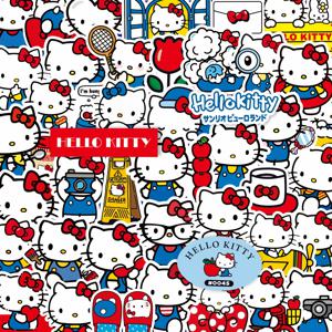 100PCS 귀여운 헬로 키티 만화 산리오 스티커 스크랩북 전화 케이스 노트북 기타 노트북 카와이 애니메이션 스티커 장난감