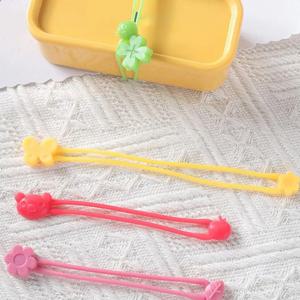 15Pcs 실리콘 바인딩 로프 탄성 고무 밴드 도시락 상자 스트랩 다기능 스트레치 식품 포장 밴드 주방