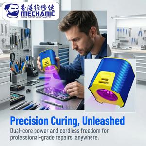 MECHANIC L1 Pro UV 경화 램프 UV 접착제/레진/녹색 잉크 경화 도구용 내장 400mAh 배터리가 포함된 듀얼 코어 휴대용 UV 라이트