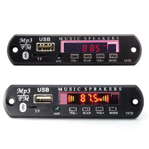 MP3 플레이어 디코더 보드 컬러 12v * 50W 화면 Bluet00th 5.0 증폭기 TF 라디오 USB 녹음 모듈 자동차 오디오 DIY Speakerrol