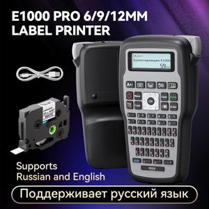 휴대용 프린터 E1000 Pro 산업용 라벨링 작업용 핸드헬드 라벨 메이커 라벨러 Brother TZe-231 라벨 테이프와 호환 가능