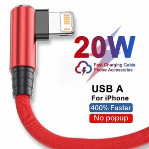 iPhone 11 12 13 Pro XS Max X XR 6 6S 7 8 14 Plus 땋은 와이어 팔꿈치 데이터 케이블 1m 2m 3m 용 직각 고속 충전 USB 케이블
