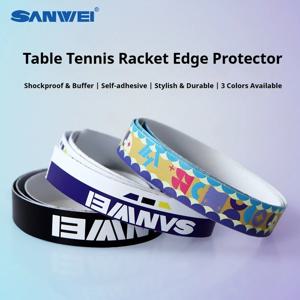 SANWEI 자체 접착식 탁구 라켓 엣지 테이프 보호 스트립 PVC 소재 내구성 있는 탁구 배트 보호 액세서리