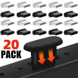 20-1PCS Type-C 먼지 플러그 충전 포트 보호기 먼지 플러그 범용 스토퍼 캡 휴대 전화 IPad 용 실리콘 방진 커버