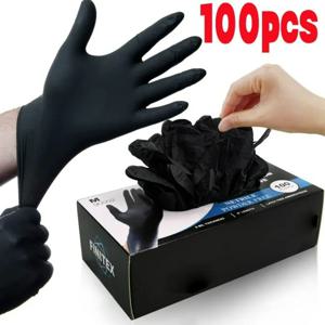 일회용 검정색 PVC 장갑, 더 높은 탄력성, 더 부드러운 내산성 내알칼리성 장갑, 식품 가공, 가정 청소, 뷰티 살롱용