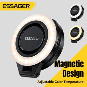 Essager 스마트폰 마그네틱 필 라이트 미니 셀카 라이트 3가지 모드 조절 가능한 밝기 아이폰 삼성 샤오미 브이로그용