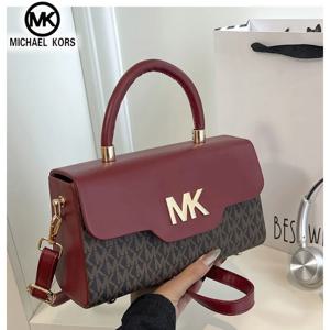 마이클 코어스 여성용 패셔너블한 크로스바디 싱글 숄더 핸드백 MK 클래식 레터 다기능 스몰 스퀘어 백