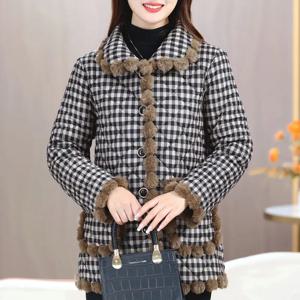여성용 두꺼운 패딩 코튼 재킷, 중년 따뜻한 파카, 라지 사이즈 패션, 싱글 브레스트, 로우 에지, 겨울 신상