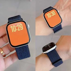 나일론 루프 Correa Apple Watch 밴드 45mm 44mm 46mm 40mm 49mm 41mm 42mm 38 팔찌 iWatch 시리즈 6 Se 7 8 9 10 울트라 2 스트랩