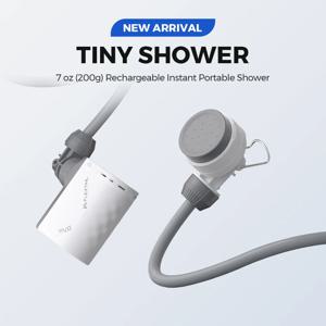 FLEXTAIL 휴대용 샤워 펌프, IPX7 방수 펌프 헤드 및 호스 세트, 캠핑용 충전식 워터 펌프, 야외 샤워