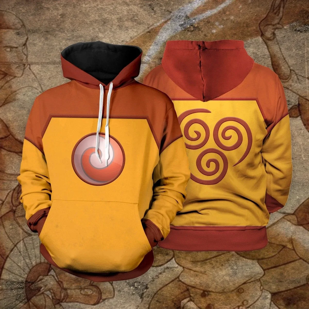 Anime Avatar The Last Airbender 코스프레 후드 3D 프린트 스웨트 남성 여성 긴 소매 트랙 슈트 풀오버 하라주쿠 Y2k 코트