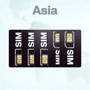 4G LTE M2M 데이터 SIM 카드 아시아 유니버설 셀룰러 IoT 기기, GPS 게이트웨이 로밍 워치 칼라, 1GB 360일 서비스