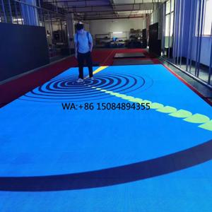P4.81 인터랙티브 댄스 플로어 LED 스크린 스테이지 500x1000mm IP67 방수 철판 LED 댄스 플로어 스크린