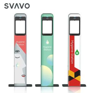 SVAVO 플로어 스탠드 자동 센서 손 소독제 디스펜서 홀더, 독립형 스프레이 액체 젤 비누 디스펜서