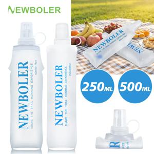 NEWBOLER 250ML 500ML 물병 TPU 접이식 소프트 병 야외 스포츠 워터백 접이식 물병 러닝 캠핑