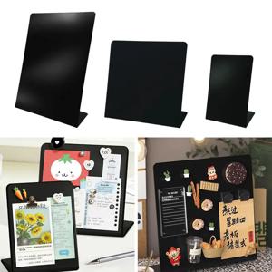 사무실 데스크탑 메시지 보드 금속 데스크탑 스토리지 자석 칠판 수직 DIY 디자인 배지 노트 스토리지 디스플레이 보드