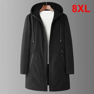남성용 겨울 따뜻한 두꺼운 롱 다운 재킷 플러스 사이즈 8XL 청년 패션 야구 칼라 기타 충전재 가을 신상품