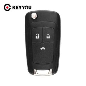 KEYYOU 플립 접이식 원격 자동차 키 쉘 Vauxhall Opel Astra J Corsa E Insignia Zafira C 2/3/4/5 버튼