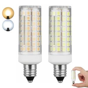 BA15D/E17 디밍 가능 LED 조명 102 LED 옥수수 전구 9W 80W 할로겐 램프 대체 캔들라브라 베이스 220V 110V 가정용 거실용