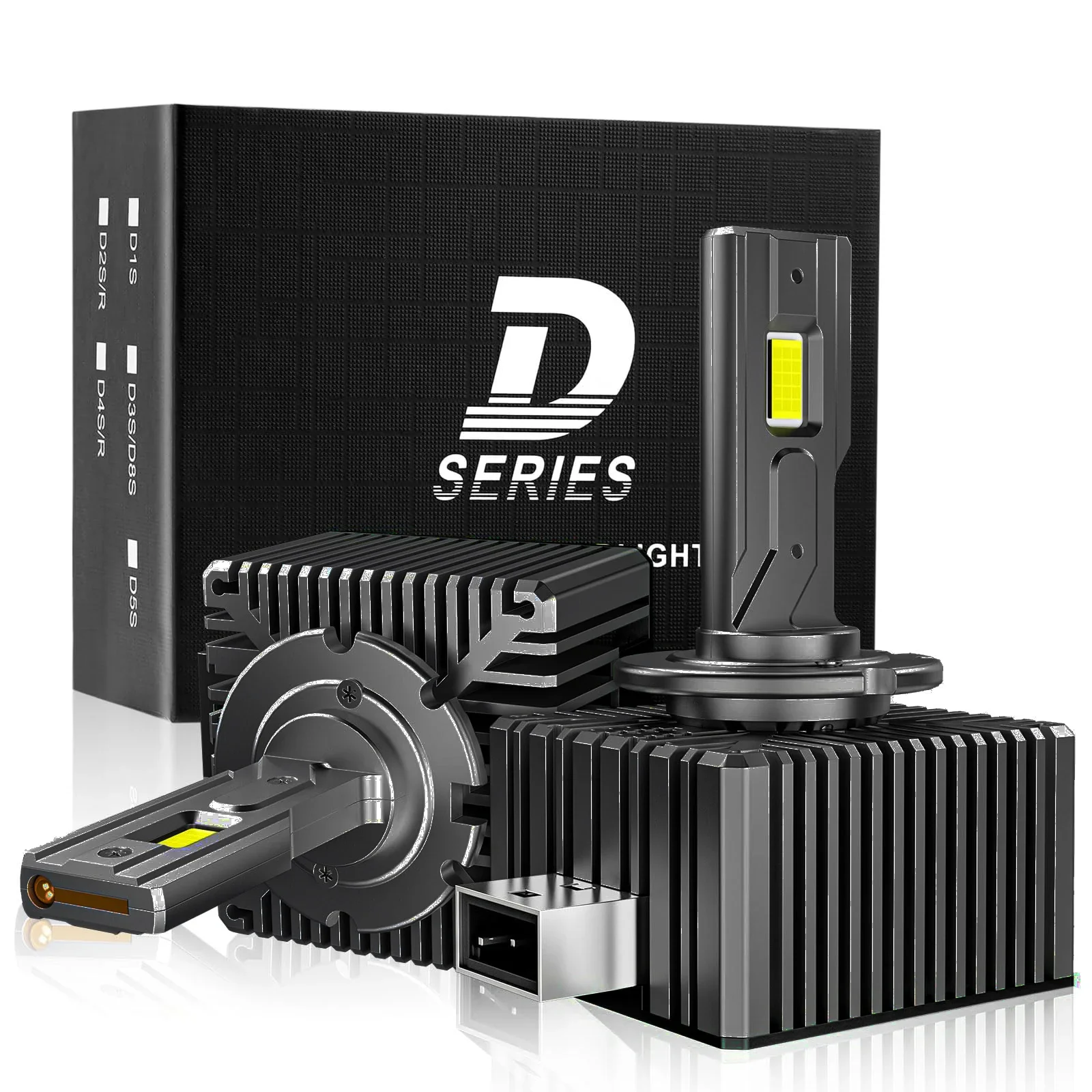 D1S D3S LED 헤드라이트 HID D2S D4S D8S 70W 자동차 램프 상향등/하향등 D2R D4R CANBUS LED 양면 CSP 칩 6000K 플러그 앤 플레이 12V 24V