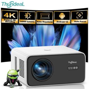 썬디알(ThundeaL) 풀 HD 1080P TD99 미니 휴대용 빔 스마트 프로젝터, 4K 안드로이드, Wi-Fi, LED, TD99 미니 홈 시어터용 영화 프로젝터