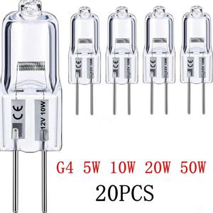 1/5/10/20개 할로겐 전구 JC 바이핀 LED 전구 따뜻한 백색 LED 캡슐 램프 할로겐 전구 G4 12V 5W 10W 20W 35W 50W ﻿