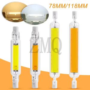 LED R7S 고출력 78mm 15W 20W R7S 스포트라이트 118mm 30W 40W 220V COB 램프 전구 유리관 할로겐 램프 교체용