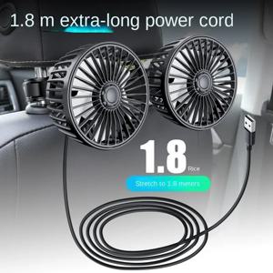 차량용 USB 인터페이스가 있는 차량 장착형 후방 전기 선풍기, 12V 24V, 대형 트럭 내부, 뒷좌석용, 저소음 및 강력한 성능
