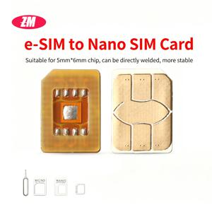 ESIM에서 나노 SIM 카드 홀더로 변환하는 ESIM 카드 어댑터, 납땜 플레이트 복구용 물리적 카드 플레이트, DIY로 나만의 SIM 카드 만들기, 2개