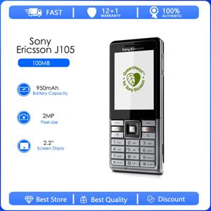 소니 에릭슨 J105 리퍼브 제품-오리지널 언락 소니 에릭슨 J105i Naite 휴대폰 3G 2.0MP FM 라디오 무료 배송