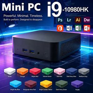 2026 미니 PC 코어 i9 10980HK 윈도우 11 컴퓨터 16GB 램 1TB M.2 SSD 휴대용 게이밍 컴퓨터 60Hz 4K HD 미니 데스크탑 PC 게이머용