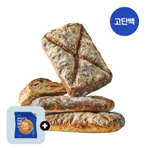 널담 고단백 저당 대용량 슬랩 브레드 600g 2개+베이글 1개 증정