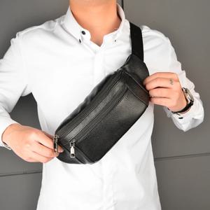 남자 정품 가죽 가슴 가방 크로스 바디 가방 럭셔리 디자인 내구성 주머니 가슴 가방 비즈니스 남자 핸드백 숄더 백