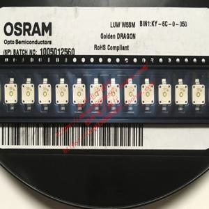 50개/오스람 LUWW5SM 고전력 7060 플랫 헤드 6500K 포지티브 화이트 자동차 일일 LED 비즈 3W