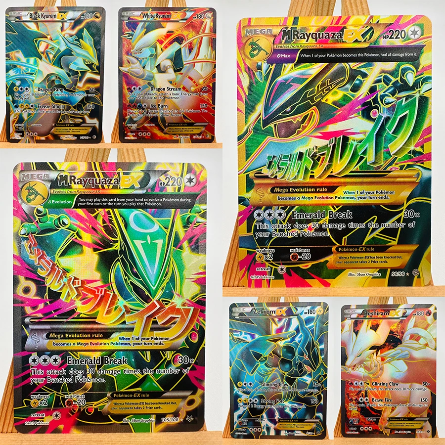 PTCG Rayquaza Charizard Victini Gardevoir 섹시한 신시아 장난감 취미 취미 수집품 게임 컬렉션 애니메이션 카드