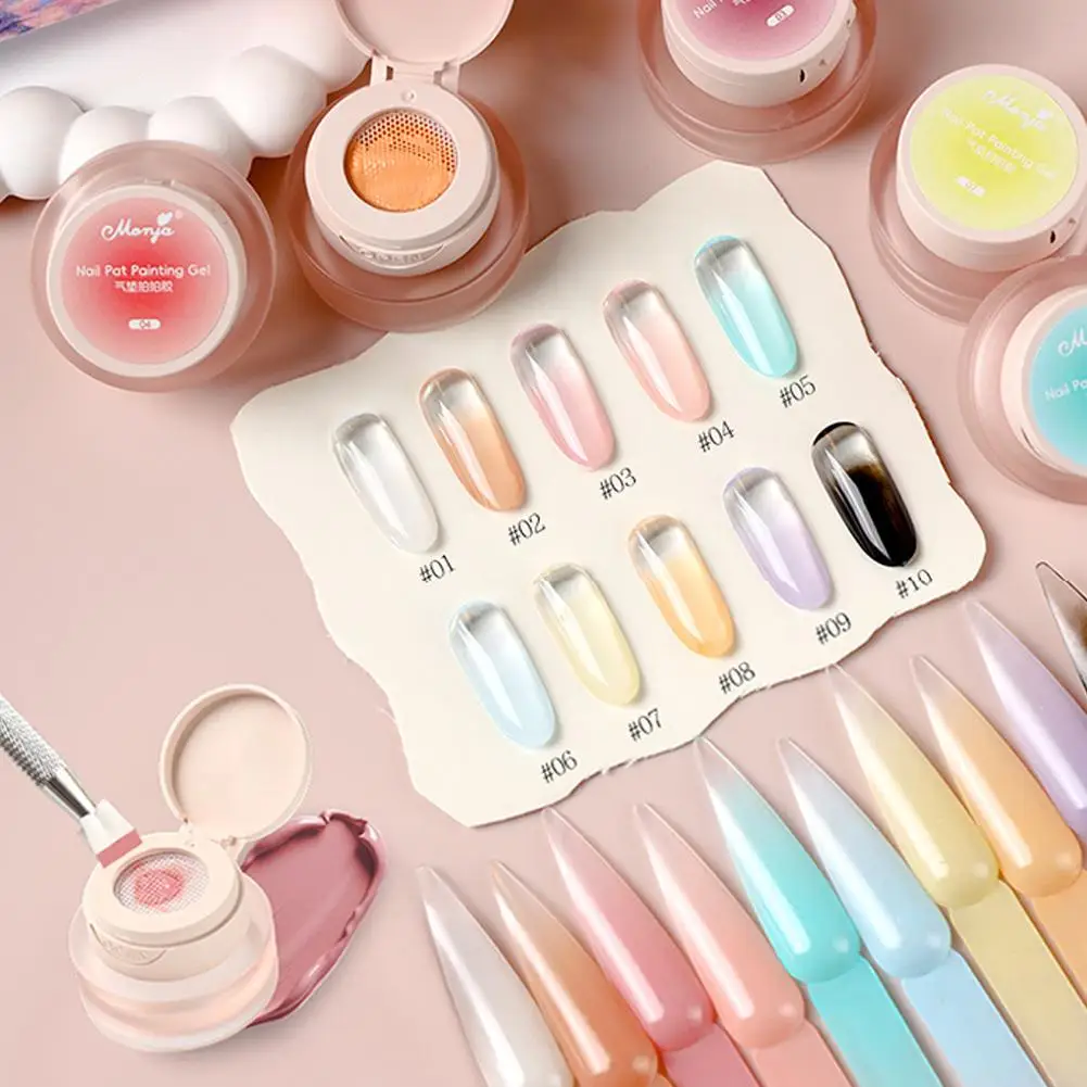 5ml 블랙 쿠션 그라데이션 페인팅 젤 블랙 옴브레 패팅 젤 폴리쉬 UV/LED 블러쉬 블루밍 아우라 매니큐어 젤 네일 폴리쉬 도구