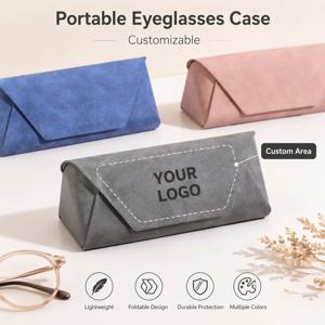 창의적인 맞춤형 텍스트 Pu 안경 케이스, 개인화된 레이저 각인 세련된 안경 케이스, 친구를 위한 DIY 선물