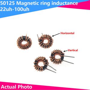 5pcs 50125 철 실리콘 알루미늄 자기 링 인덕터 22UH 33UH 47UH 68UH 100UH 150UH 고전류 인덕턴스 코일