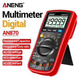 ANENG AN870 전문가용 디지털 멀티미터 자동 범위 19999 카운트 True RMS AC DC 전압 전류 NCV 트랜지스터 테스터 1000V